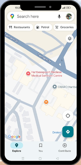 Map location of the practice